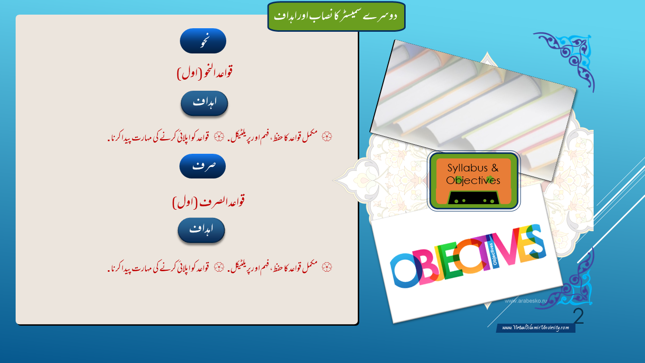 عربی زبان کورس - تفصیل 4