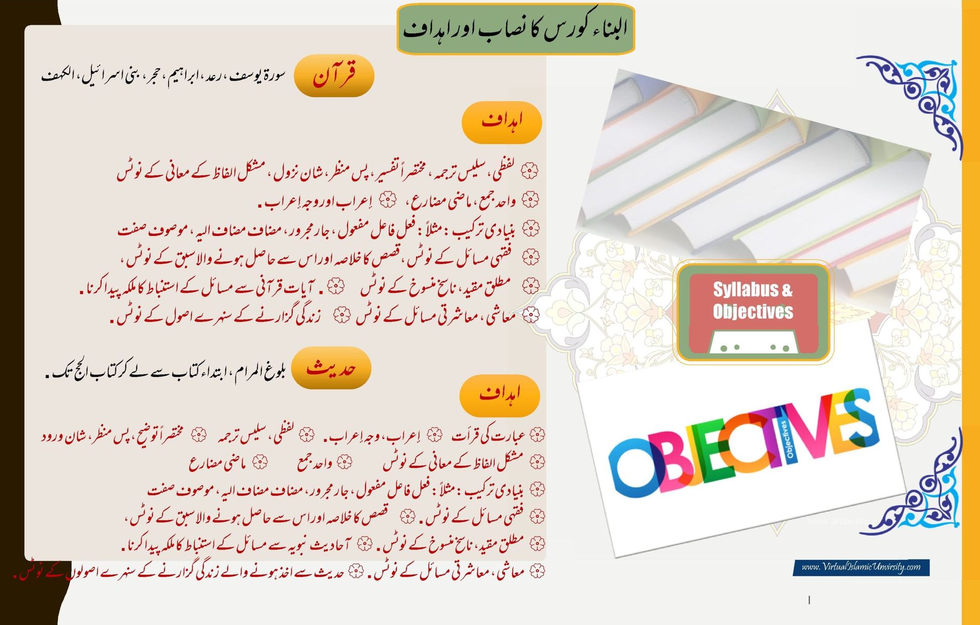 علوم الدین کورس - تفصیل 4