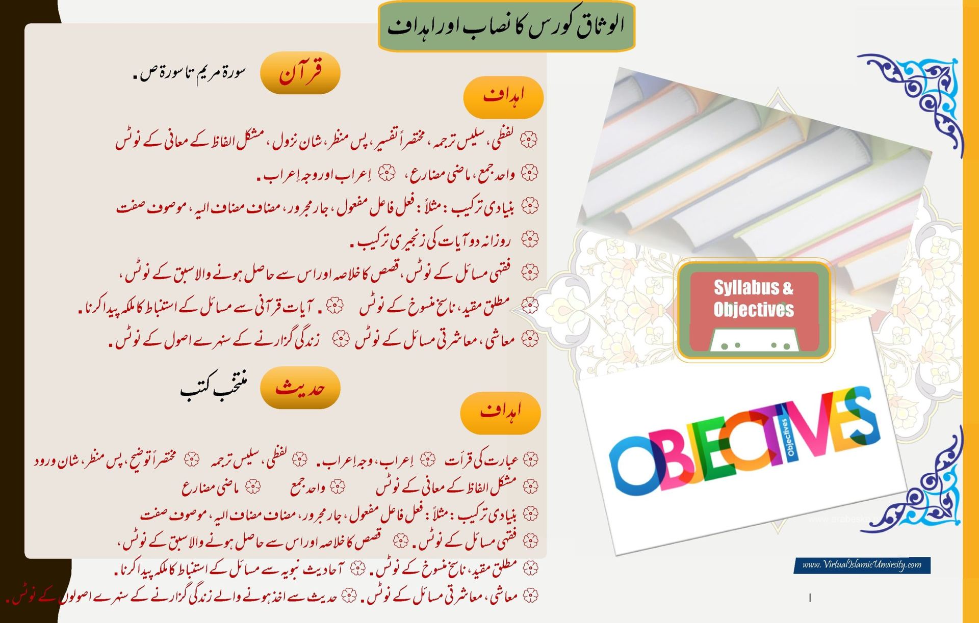 علوم الدین کورس - تفصیل 6